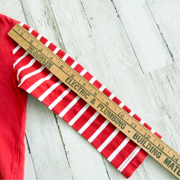 Mini Boden Porcupine Appliqué Red Long Sleeve T-Shirt Striped Boys 2-3 Yrs 98cm - Picture 7 of 7